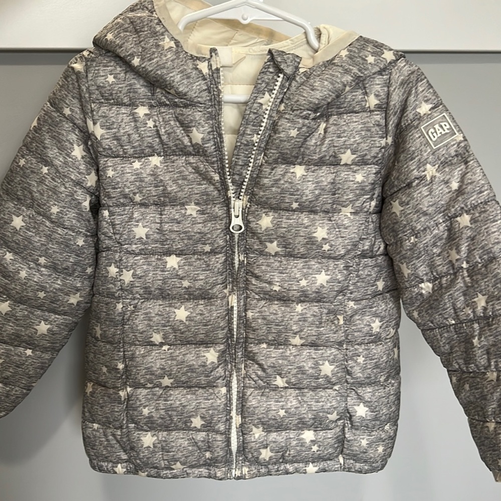 Girls Gray Puffer Coat 4 Years Baby Gap, Lightweight